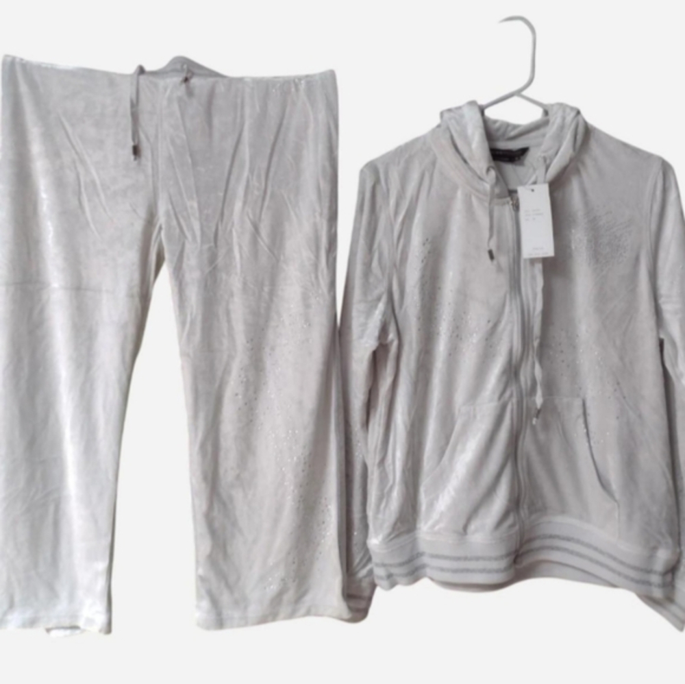XL Bcbg Maxazria Capri & Hoodie Zip Up‎ Tracksuit